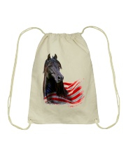 Girl Horse And American Drawstring Bag tile