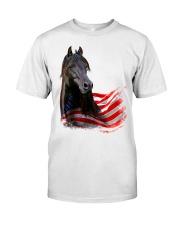Girl Horse And American Classic T-Shirt front