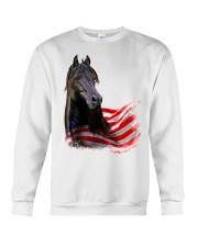 Girl Horse And American Crewneck Sweatshirt tile