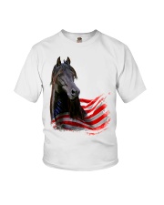 Girl Horse And American Youth T-Shirt tile