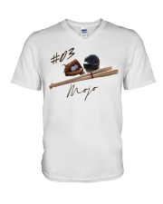 Baseball Sticker custom V-Neck T-Shirt tile