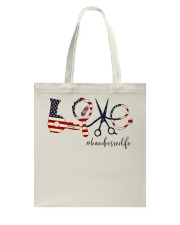 Love Hairdresser American Flag Tote Bag tile