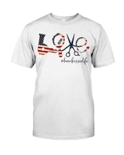 Love Hairdresser American Flag Classic T-Shirt tile
