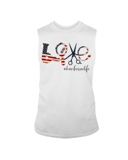 Love Hairdresser American Flag Sleeveless Tee tile