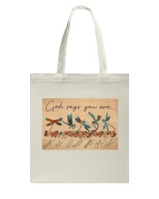Dragonfly God Says Tote Bag tile