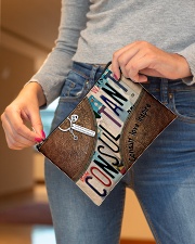 Teacher leather pattern print accessory pouch Accessory Pouch - Standard aos-accessory-pouch-8-5x6-lifestyle-front-04