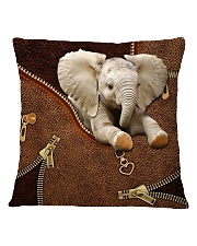 Elephant Leather Square Pillowcase tile
