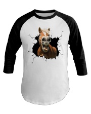 Horse Crack Baseball Tee tile