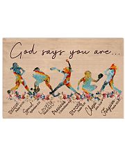 God Says You Are Softball Horizontal Poster tile