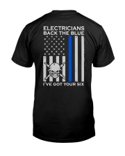Electricians Back The Blue 2 Sides Classic T-Shirt back