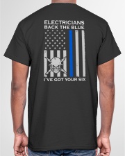 Electricians Back The Blue 2 Sides Classic T-Shirt garment-tshirt-unisex-back-04