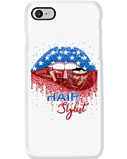 Hair Stylist Independence Day Phone Case tile