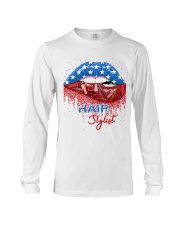 Hair Stylist Independence Day Long Sleeve Tee tile