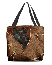 Black Cat Feather All-over Tote front