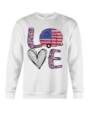 Love Camping Independence Day Crewneck Sweatshirt tile