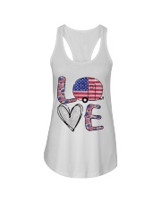 Love Camping Independence Day Ladies Flowy Tank tile
