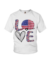 Love Camping Independence Day Youth T-Shirt tile
