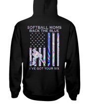 Softball Moms Back The Blue 2 Sides Hooded Sweatshirt tile