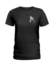 Softball Moms Back The Blue 2 Sides Ladies T-Shirt front