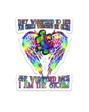 Autism Mom Whispered Back I Am The Storm Sticker - Single (Vertical) front