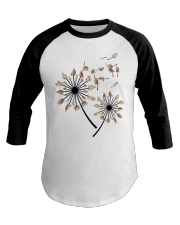 Yoga turtle dandelion Baseball Tee tile