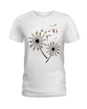 Yoga turtle dandelion Ladies T-Shirt tile