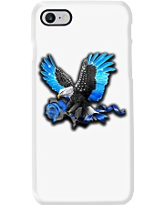 Blue Eagle and rose Crack Phone Case tile