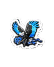 Blue Eagle and rose Crack Sticker - 2 pack (Horizontal) front