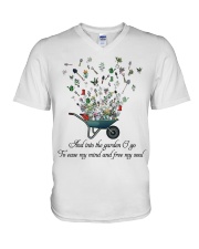 and into the garden- Ease my mind V-Neck T-Shirt tile