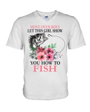 Move over boys let this girl V-Neck T-Shirt tile