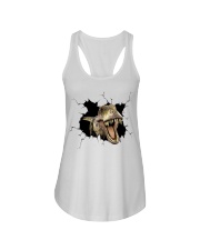 T Rex Crack Ladies Flowy Tank tile