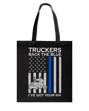 Trucker Back The Blue 2 Sides Tote Bag tile