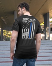 Trucker Back The Blue 2 Sides Classic T-Shirt apparel-classic-tshirt-lifestyle-back-48