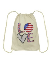 Baseball Love Independence Day Drawstring Bag tile