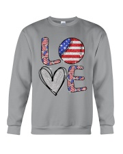 Baseball Love Independence Day Crewneck Sweatshirt tile