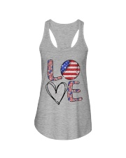 Baseball Love Independence Day Ladies Flowy Tank tile