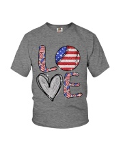 Baseball Love Independence Day Youth T-Shirt tile
