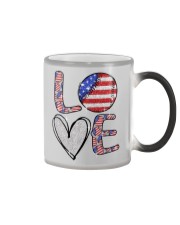 Baseball Love Independence Day Color Changing Mug tile