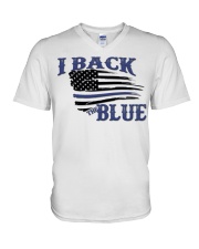 I Back The Blue V-Neck T-Shirt tile