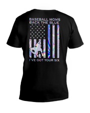 Baseball Back The Blue 2 Side V-Neck T-Shirt tile