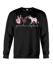 Peace Love Elephants Crewneck Sweatshirt tile