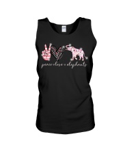 Peace Love Elephants Unisex Tank tile