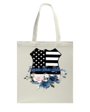 Police Back The Blue Watercolor Tote Bag tile