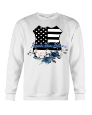 Police Back The Blue Watercolor Crewneck Sweatshirt tile