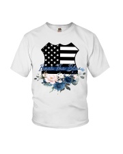 Police Back The Blue Watercolor Youth T-Shirt tile