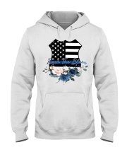 Police Back The Blue Watercolor Hooded Sweatshirt tile