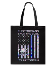 Electricians Back The Blue Tote Bag tile