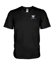 Electricians Back The Blue V-Neck T-Shirt tile