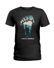 Bigfoot Middle Finger Ladies T-Shirt tile