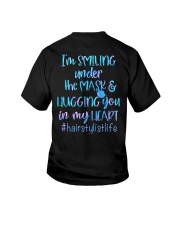 Hairstylist Smiling Under The Mask Hug heart Youth T-Shirt tile